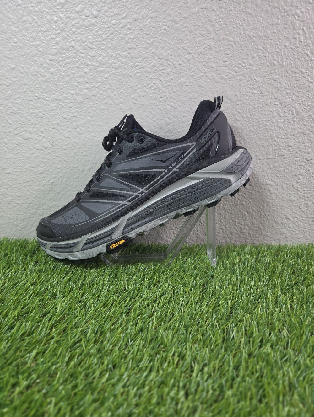 HOKA One One Mafate Speed 2 Hiking Shoes Mens Size 11 Black Castlerock